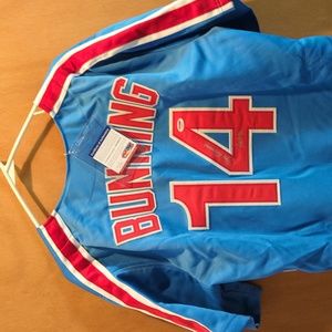 Jim Bunning autographed baseball jersey (XL) (PSA/COA)